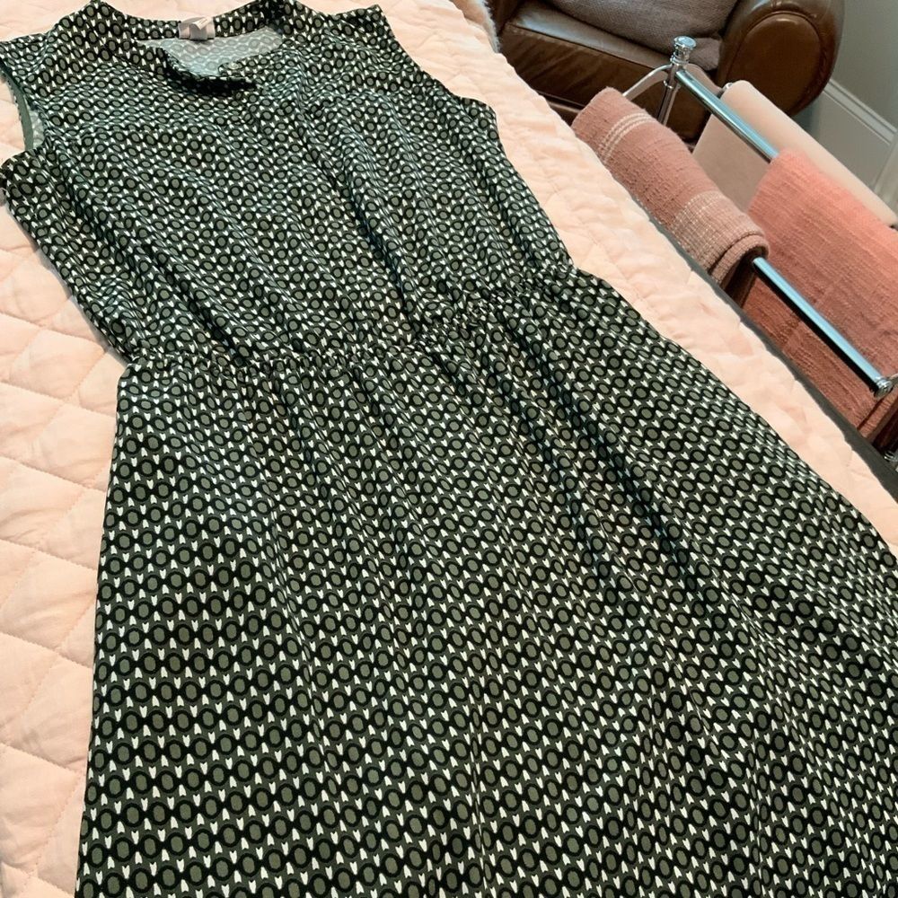 Merona green and white dress size M - Picture 4 of 8
